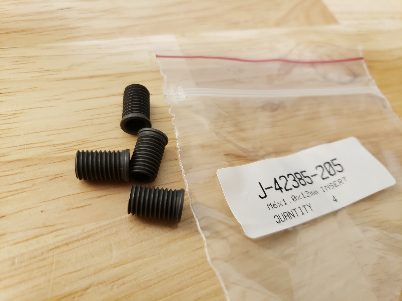 4 Pack 6mm Kent Moore J-42385-205 M6x1.0x12mm Time Sert Thread Repair Insert m6