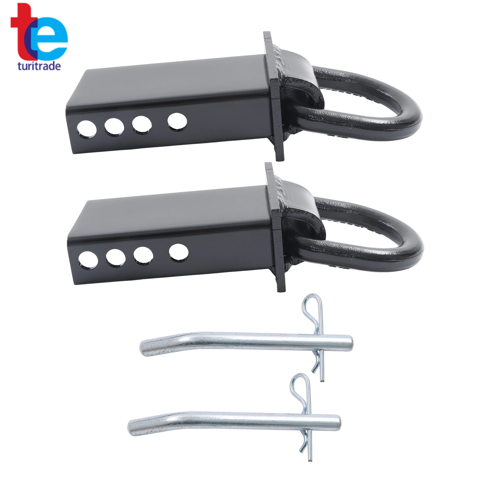 2 Pcs Applicable To 2"*4" D Ring Stake Pocket Tie Down 5/8" Heavy Duty 5400 Lbs