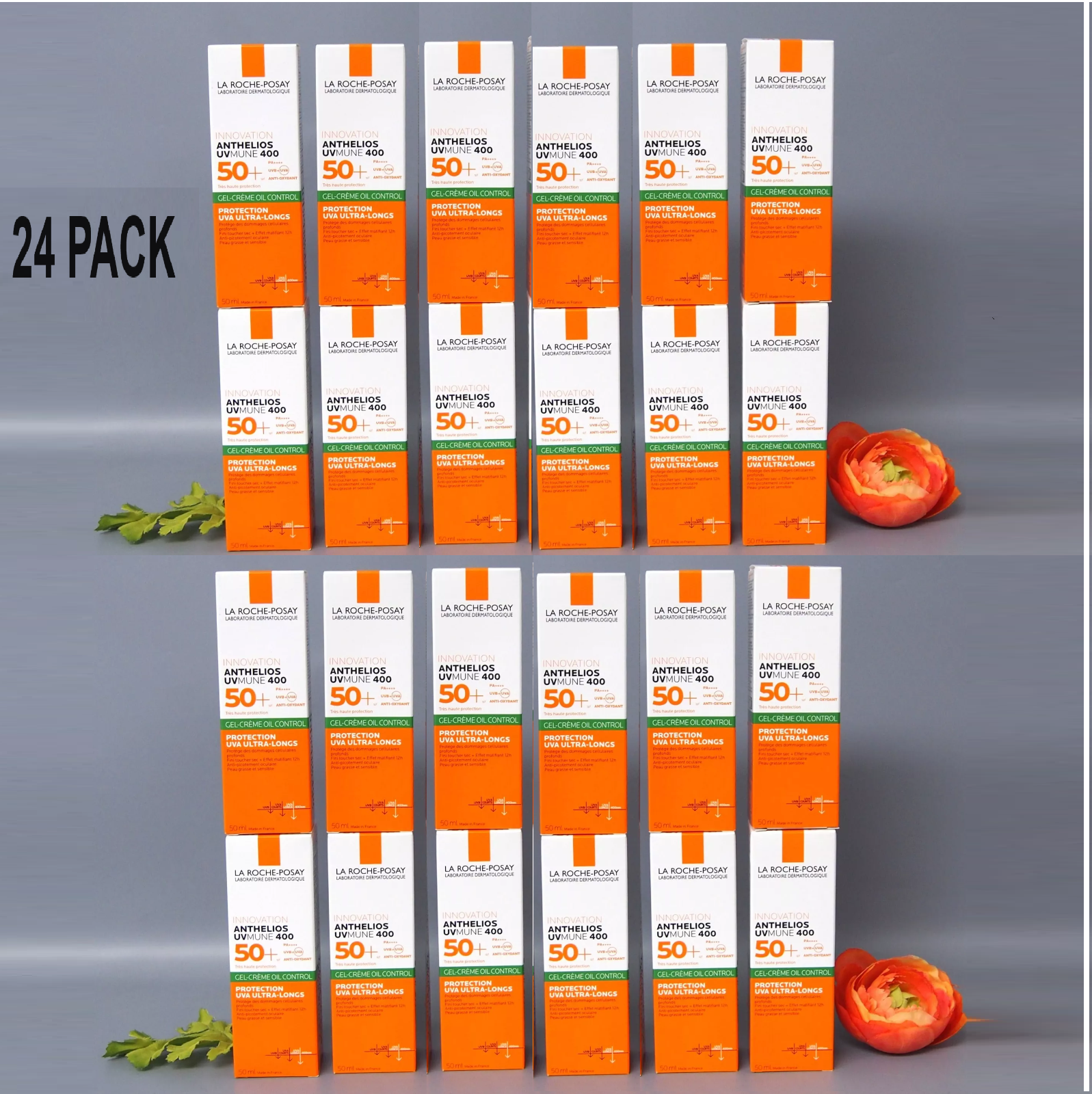 24 PACK La Roche Posay Anthelios SPF50+ Dry Touch Gel Cream 50ml EXP 03/2026