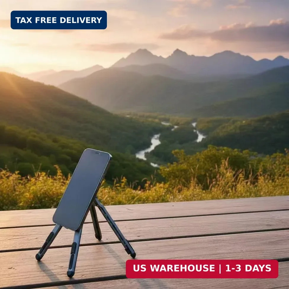 Foldable Desktop Portable Laptop Stand, Adjustable Laptop Riser with Magnetic Ph