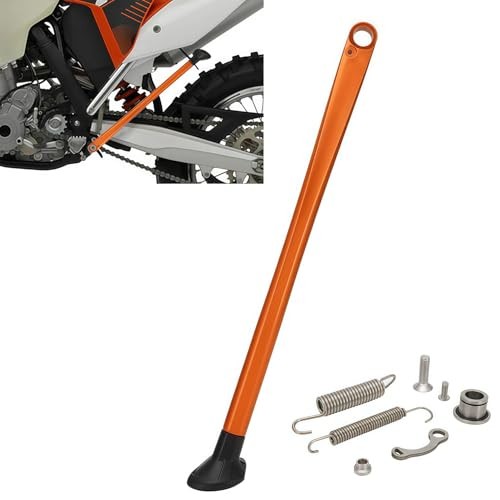Dirt Bike Kickstand Side Stand Forging Aluminum With Springs For XC XCW orange