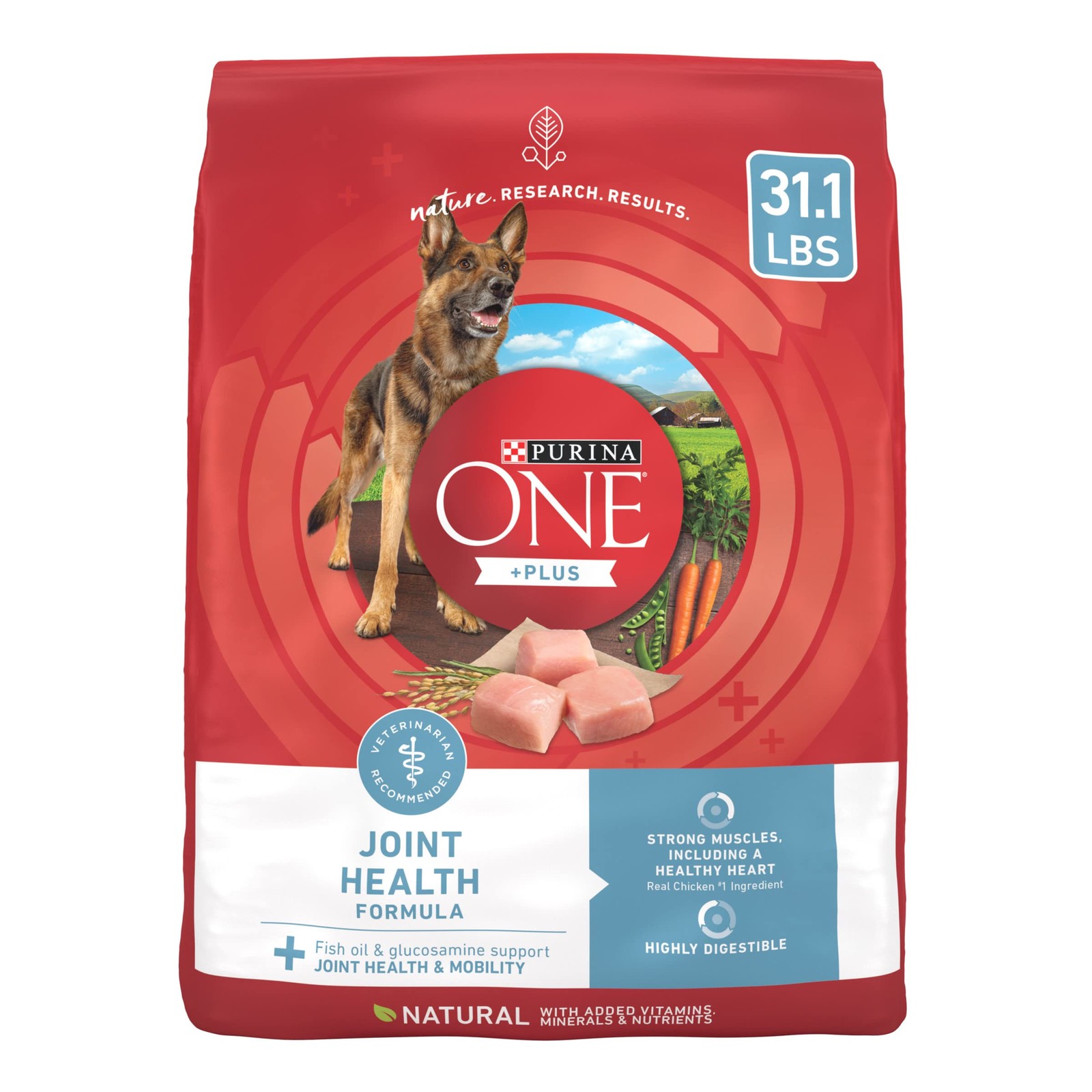 Purina ONE Plus Joint Health Dry Dog Food 31.1lb - Vitamins, Minerals, Nutrients