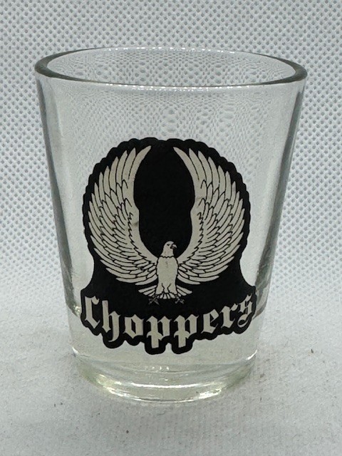 Choppers Bird Logo Clear Standard Shot Glass