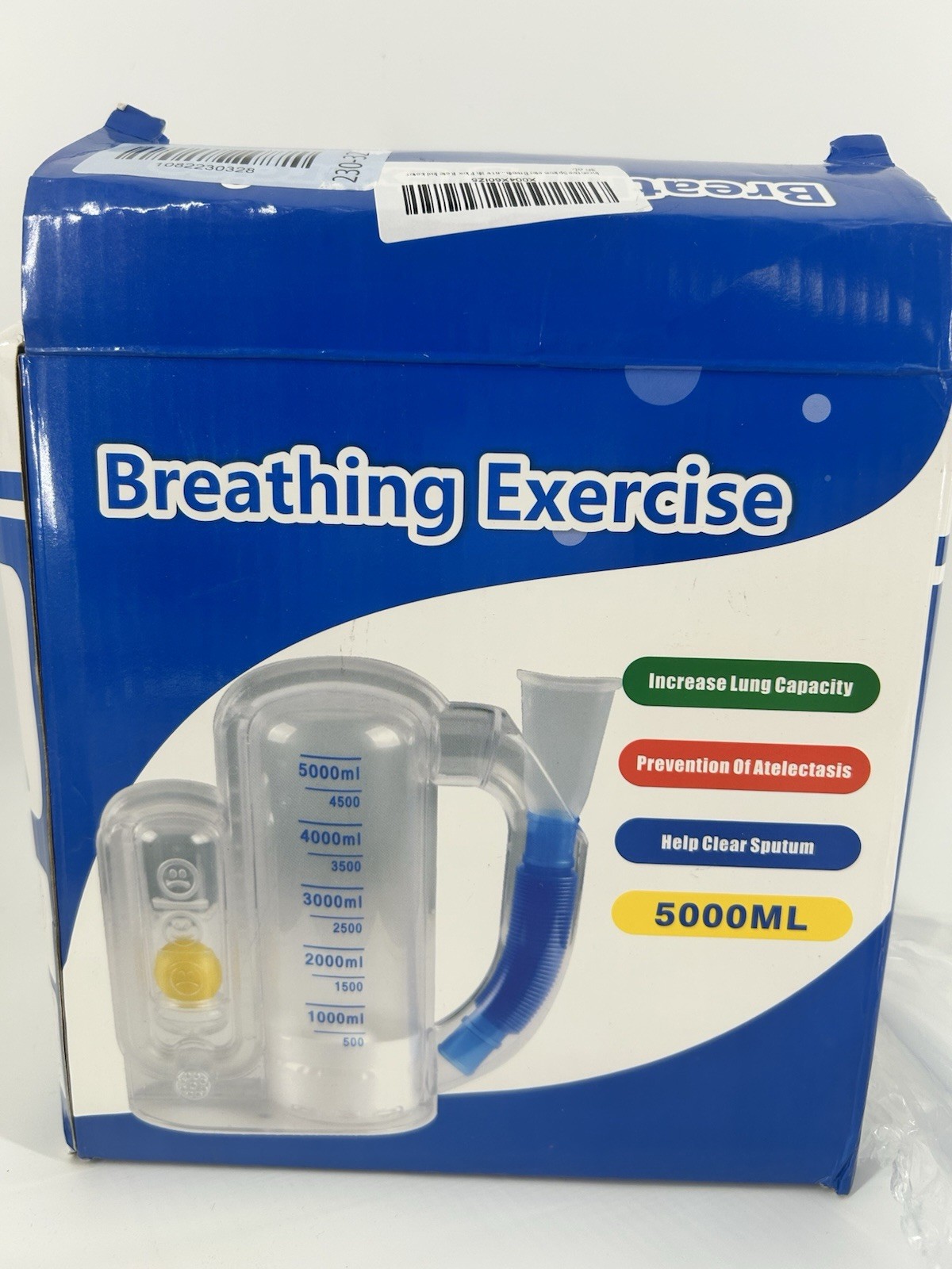 Breathing Exercise Incentive Spirometer 5000ml Lung Capacity Trainer Device