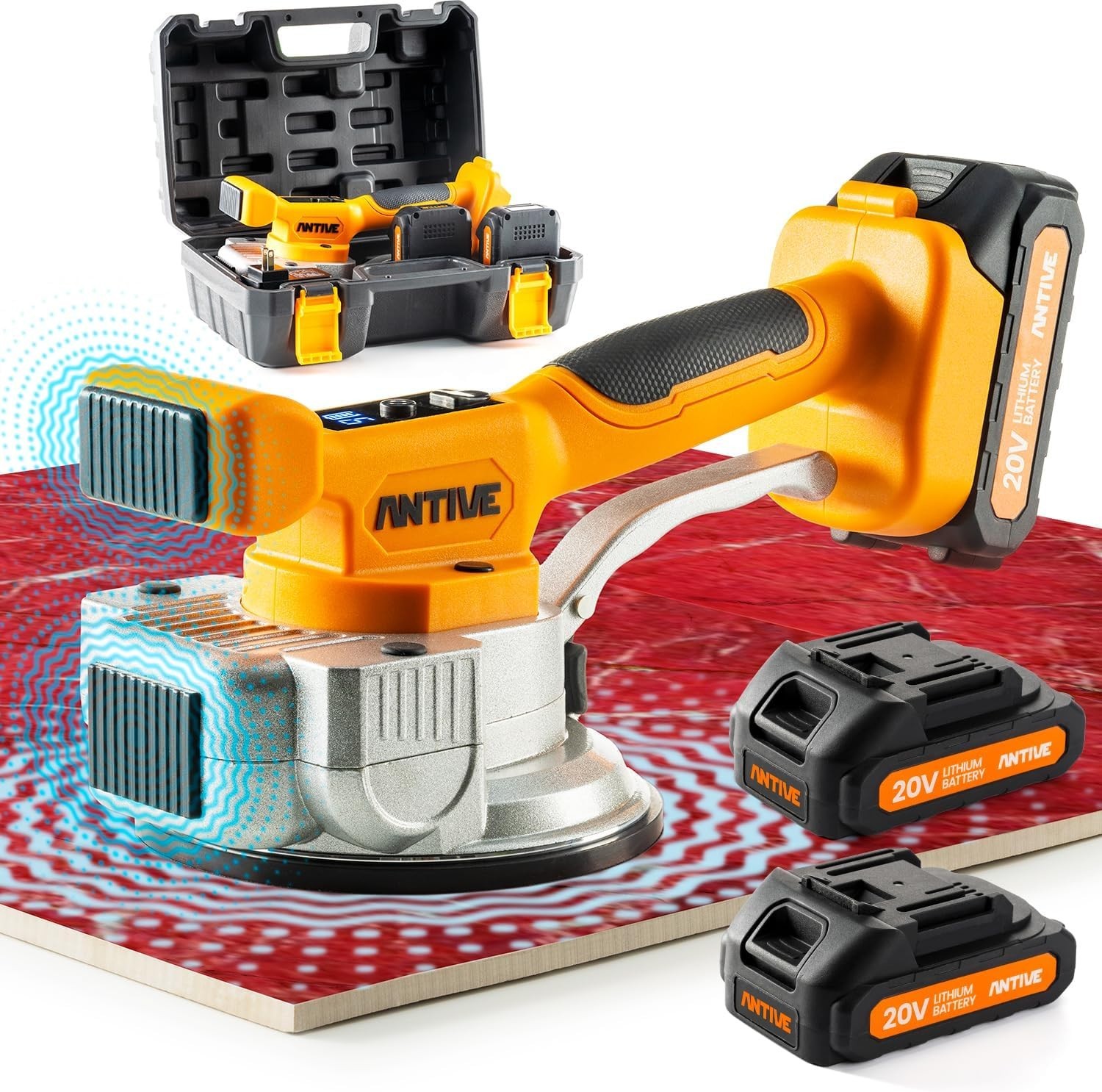 Dual Battery Tile Vibrator | Cordless Tile Installation Tool