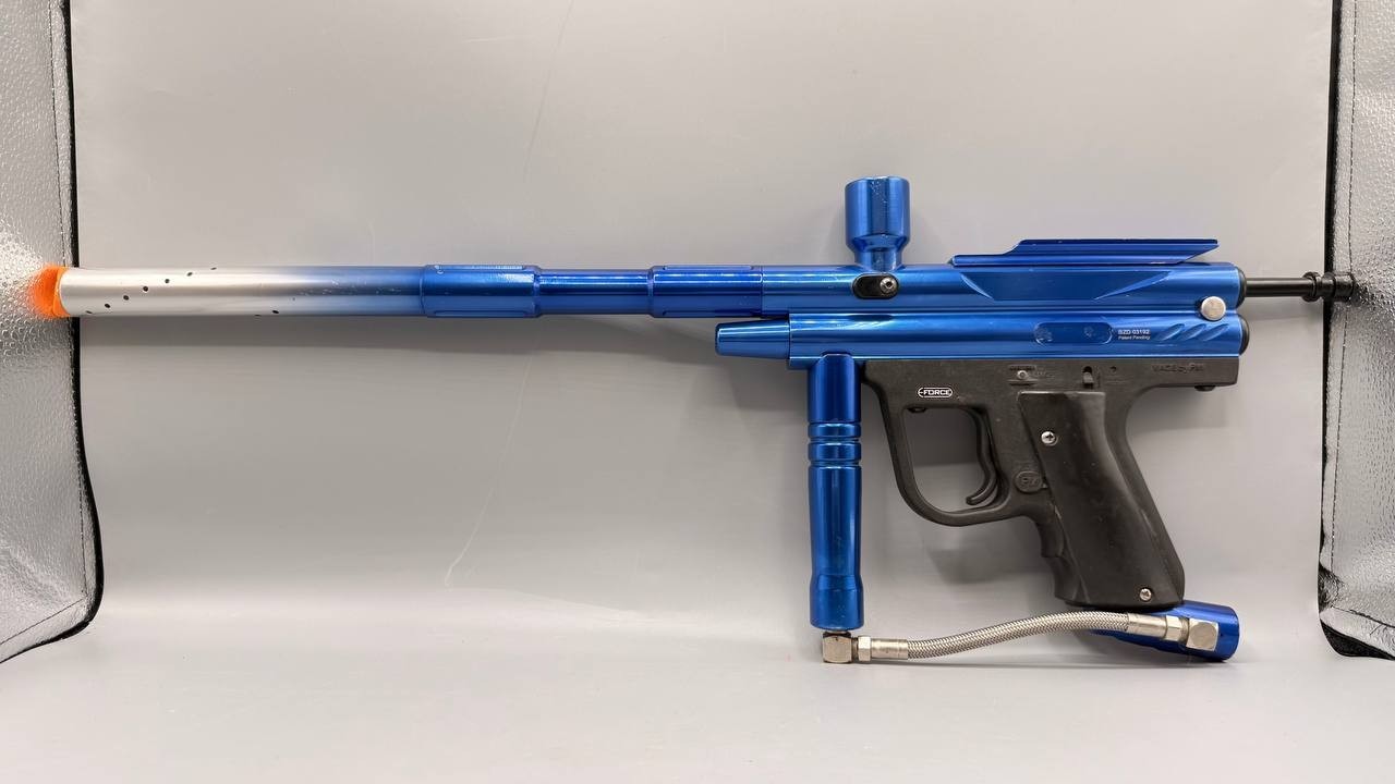 Vintage PMI Razzor Paintball Marker Blue Silver Fade Semi-Auto Mechanical
