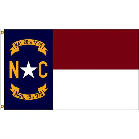 Annin Flagmakers 143970 North Carolina Flag, 4X6 Ft, Nylon