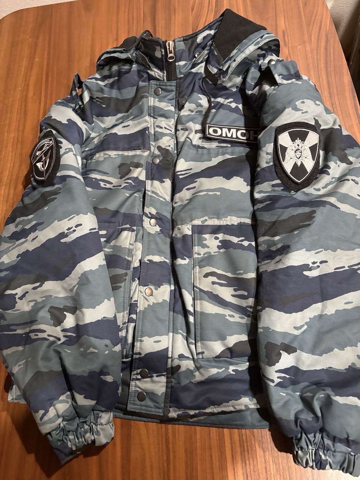 Russian Rosgvardia OMON police winter uniform blue kamysh  (US+FREE Shipping)