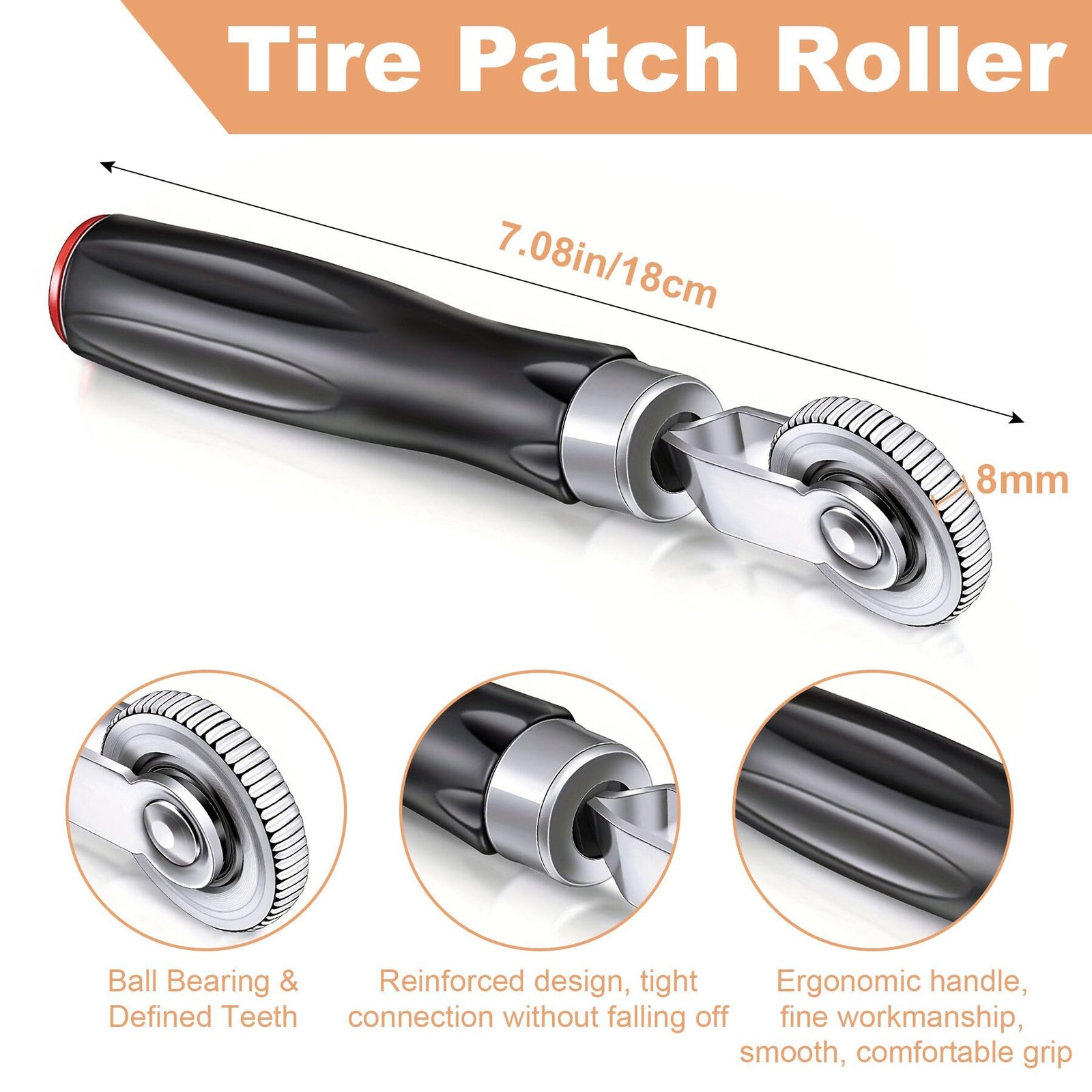 FullMayPro Tire Repair Patch Tool Kit Includes 24PCS Tire Patch Plugs(1.42"&1...