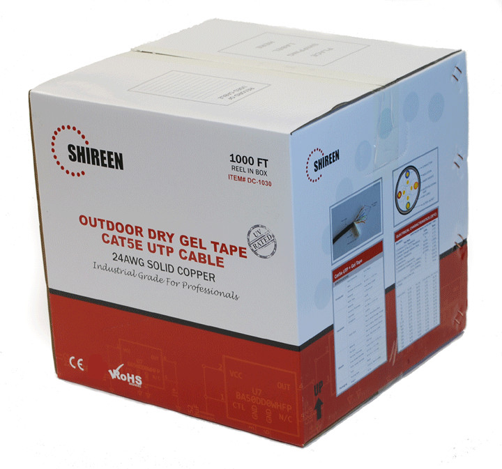 Outdoor Burial dry Gel tape cat5 cat5e 1000' 24AWG