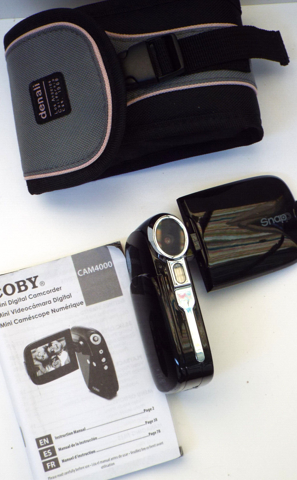 Coby CAM4000 Flash Media Camcorder with Bag & Manual