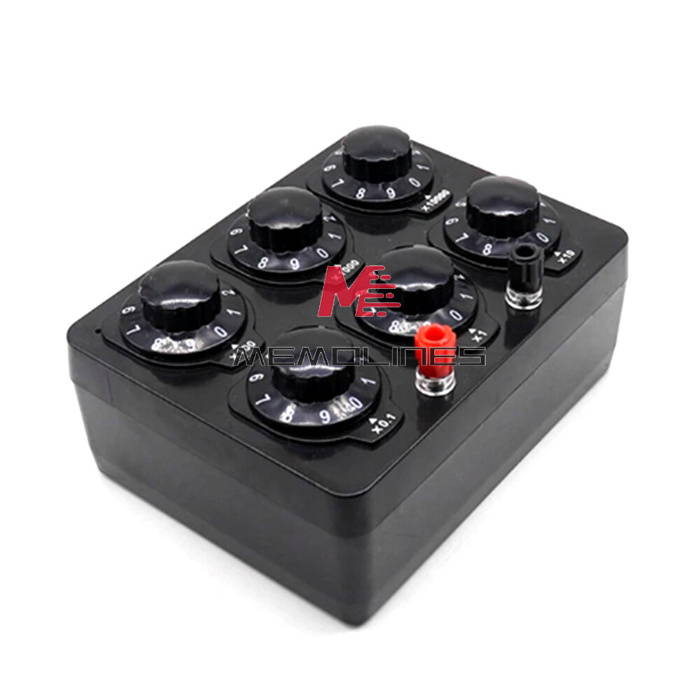 0-99999Ohm Simple Resistance Box 6knobs Resistor Electricity Teaching Instrument