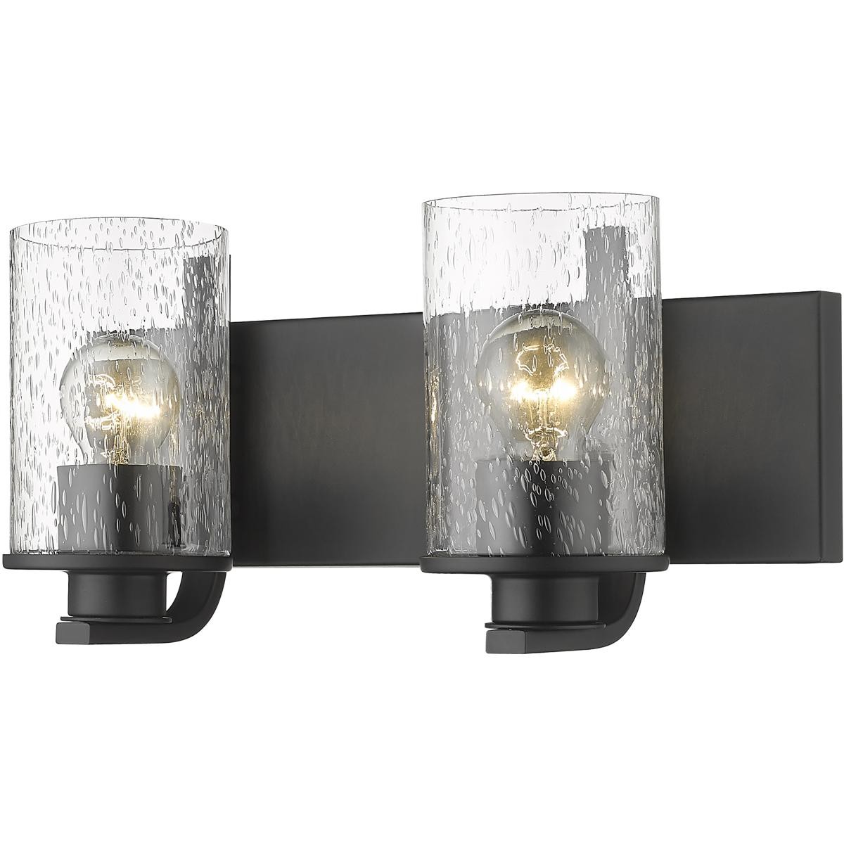 Z-Lite 492-2V-MB Beckett 2 Light 16 inch Matte Black Vanity Wall Light
