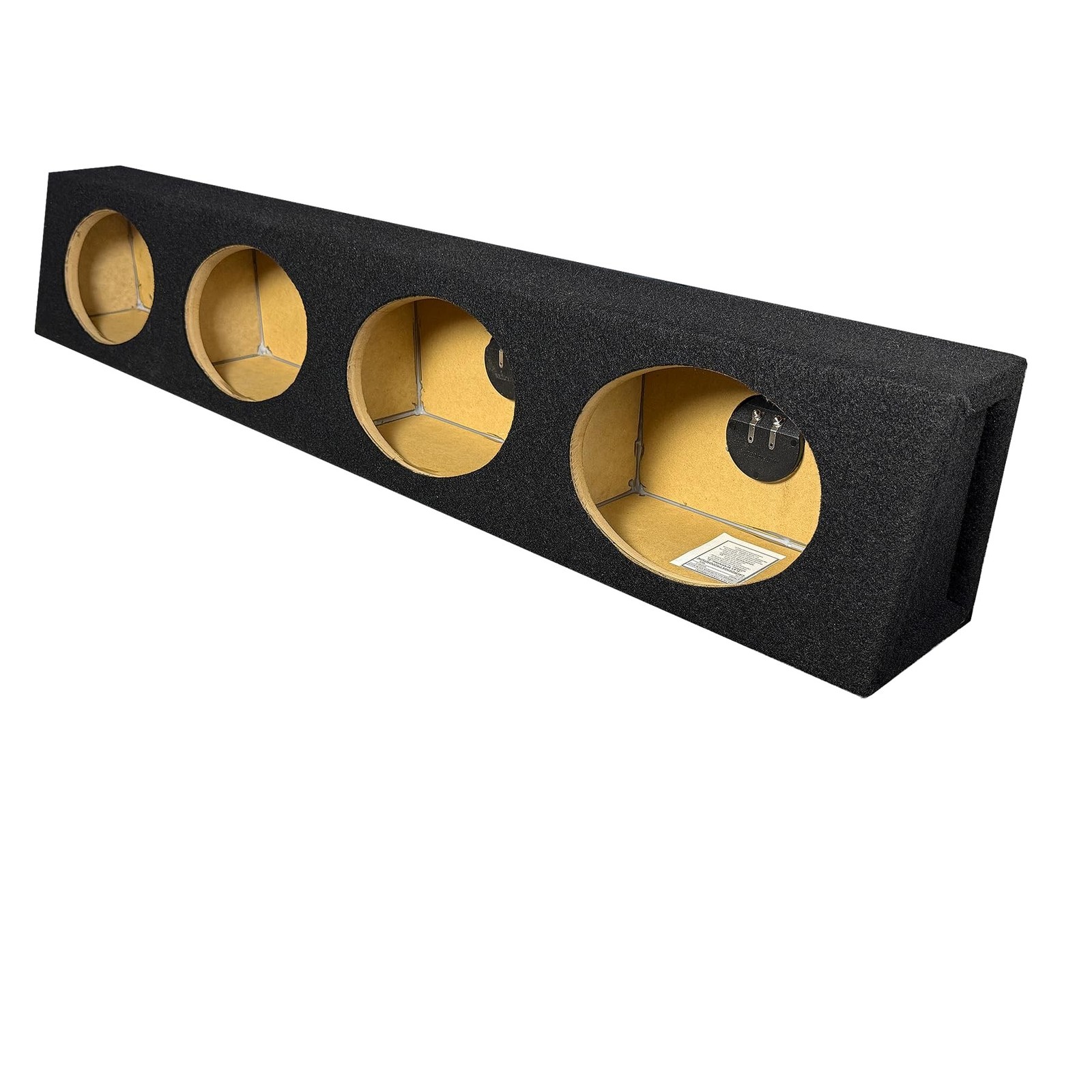 Atrend Quad 6x9 Unloaded Sealed Speaker Box, Premium MDF Angled Enclosure for...
