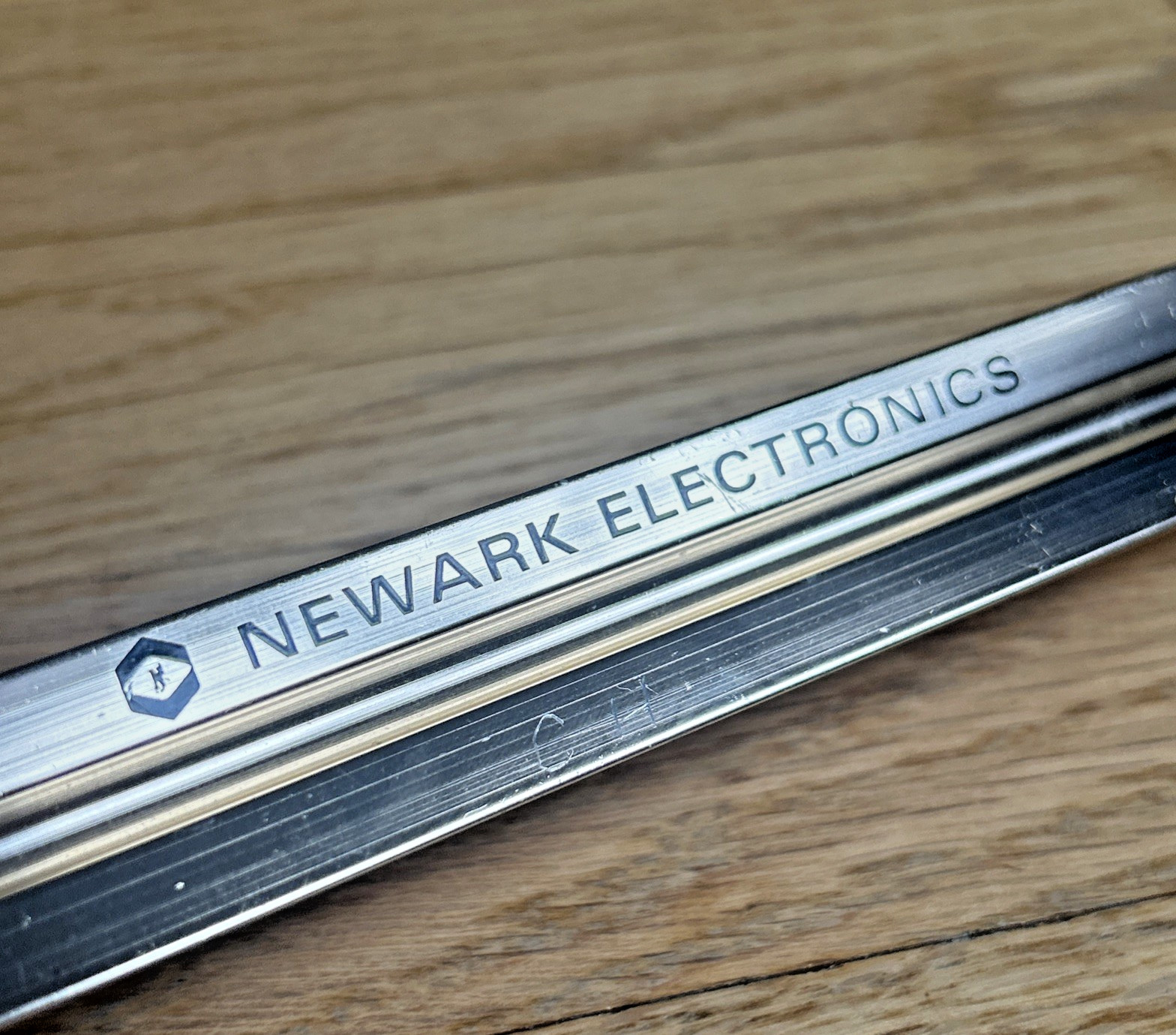 Vintage NEWARK ELECTRONICS / RCA Solid State BRASS Architectural Triangle Ruler