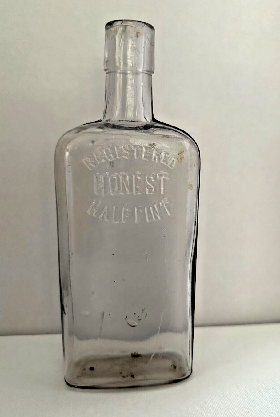Antique half pint bottle - Honest Registered Half-Pint
