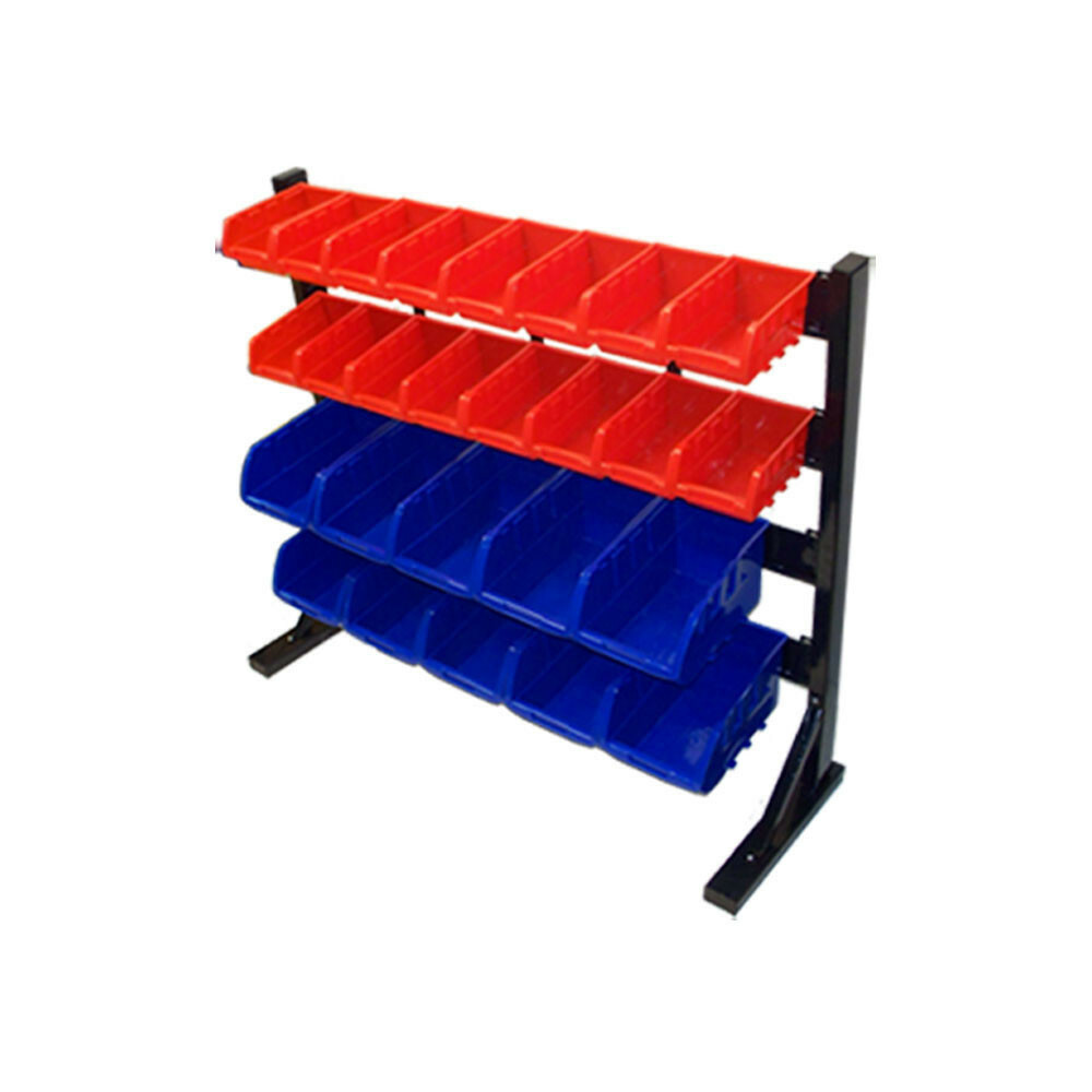 Parts Accessories Rack Storage Shelf Organizer Bench Top With 26 Removable Bins