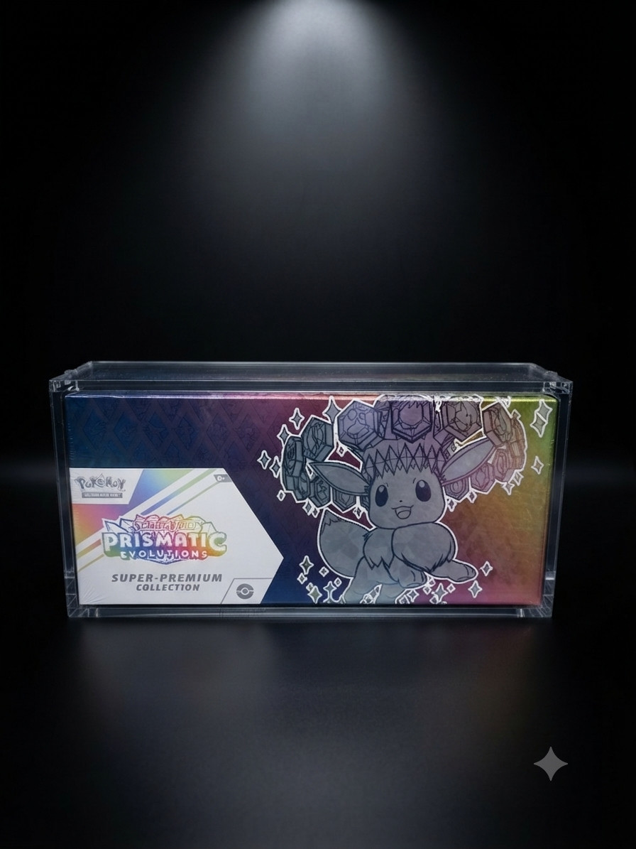 Pokémon Super Premium Collection SPC Rounded Edges Acrylic Case | Magnetic Lid