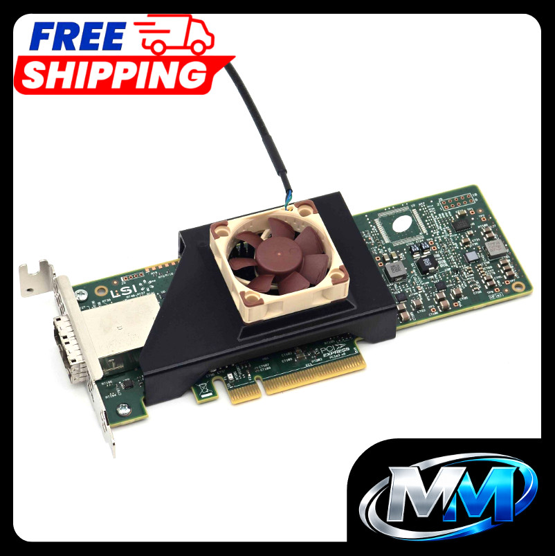 LSI 9300 8e SAS HBA Noctua Fan Mount Cooling Shroud Cooler