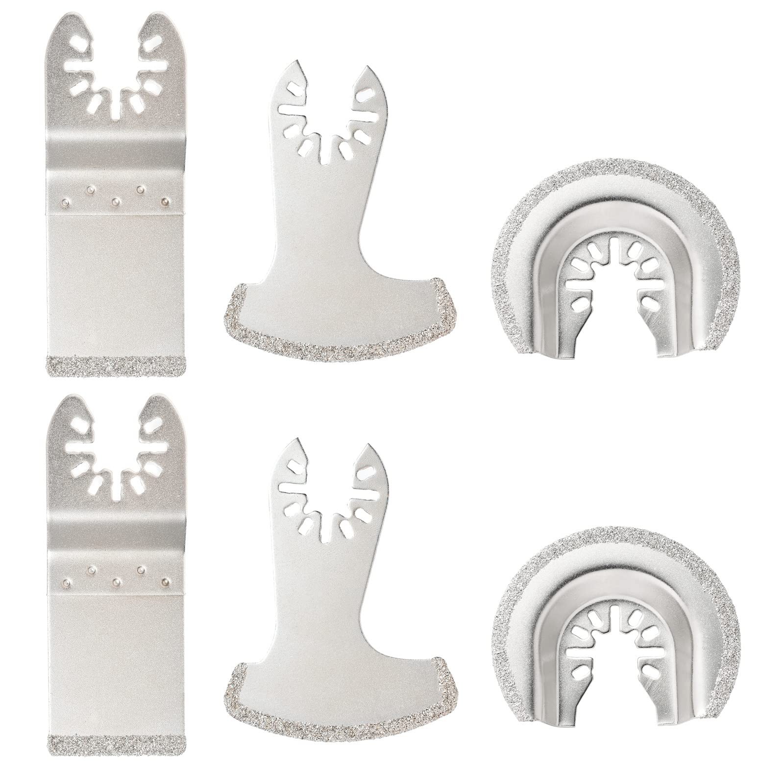6 Pieces Diamond Oscillating Tool Blade Set, Multi Tool Mortar Cutting Saw Bl...