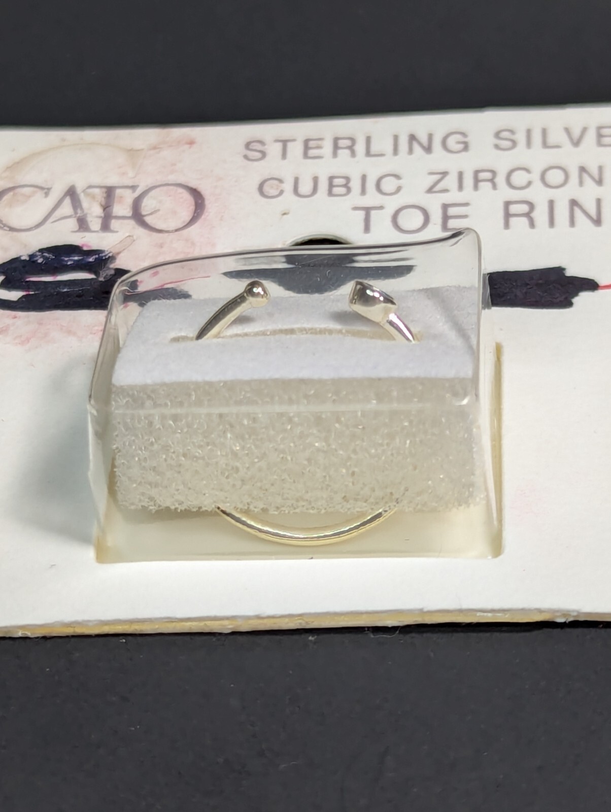 Cato Sterling Silver Blue Cubic Zirconia Toe Ring