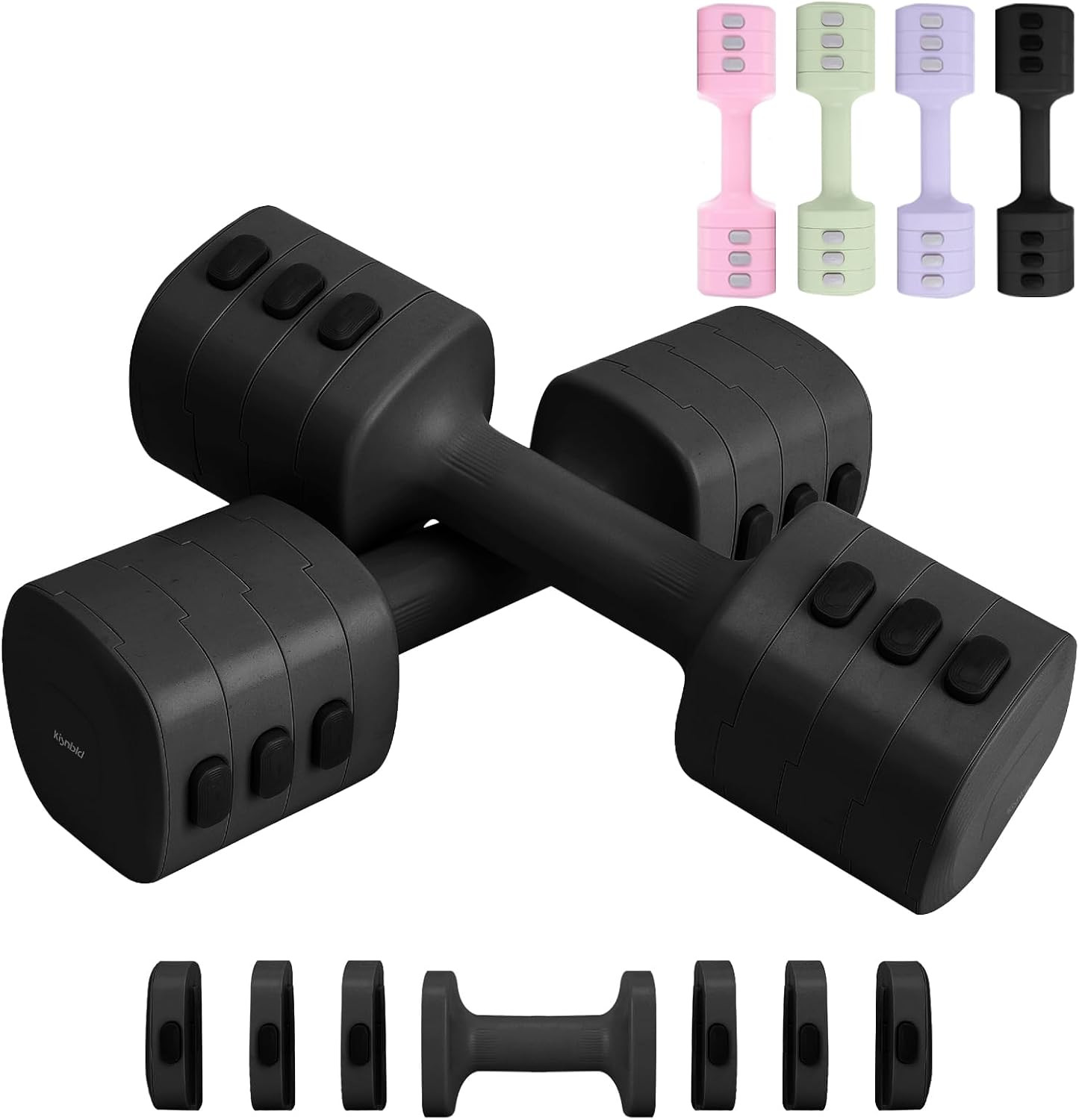 Adjustable Dumbbell Set, 2-In-1 Dumbbells & Kettlebell,Hand Weights | 2.2-5.5Lb