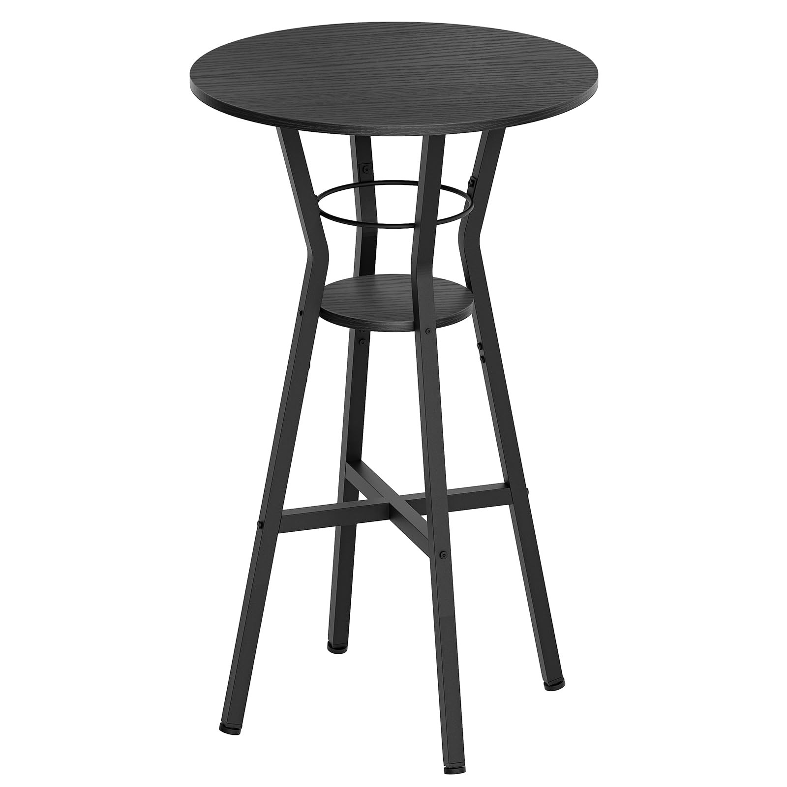 2 Tier Round High Top Pub Table Counter Height Bistro Table For Home Kitchen Bar
