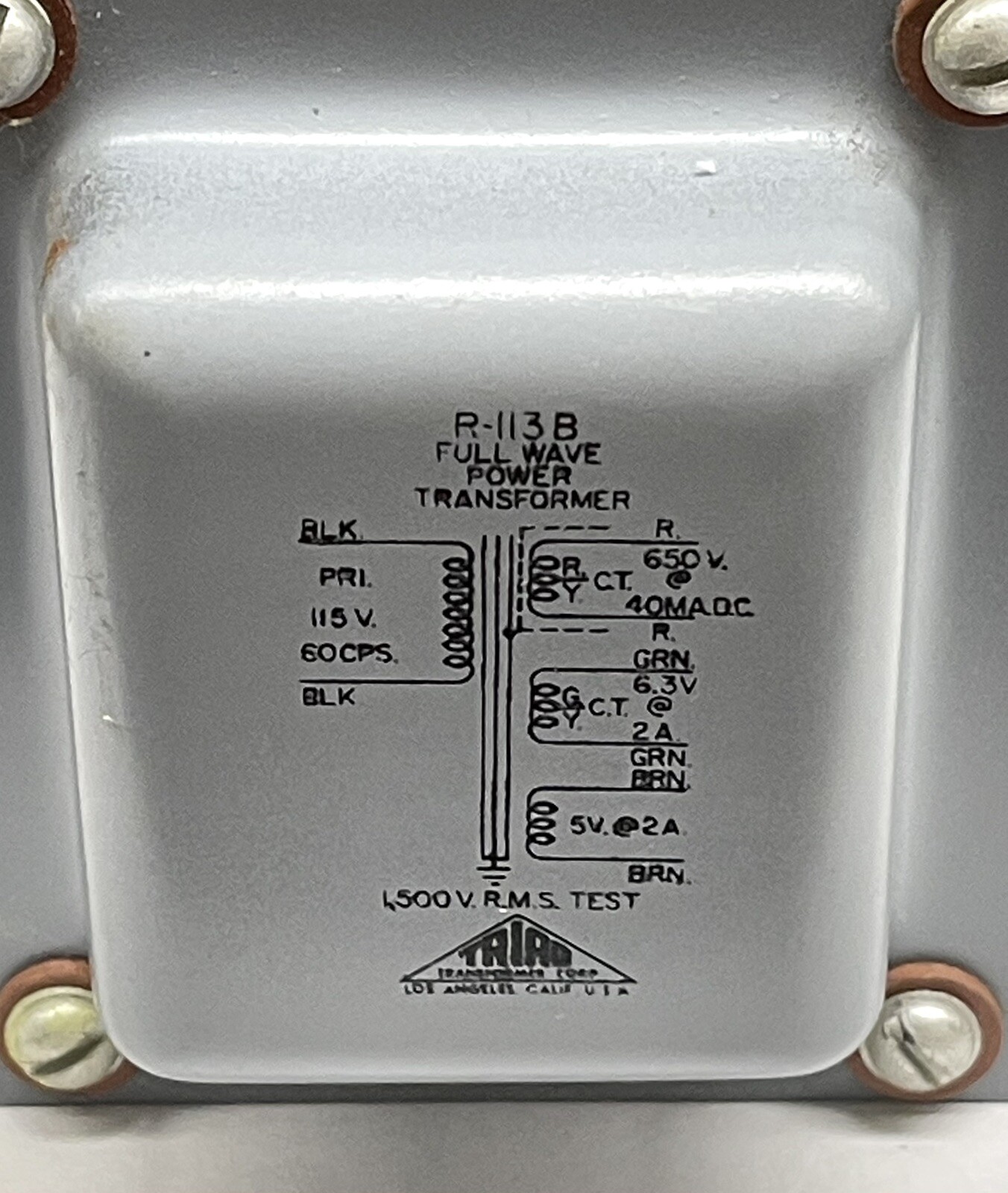 Vintage Triad R113B Full Wave Power Transformer for Tube Amps