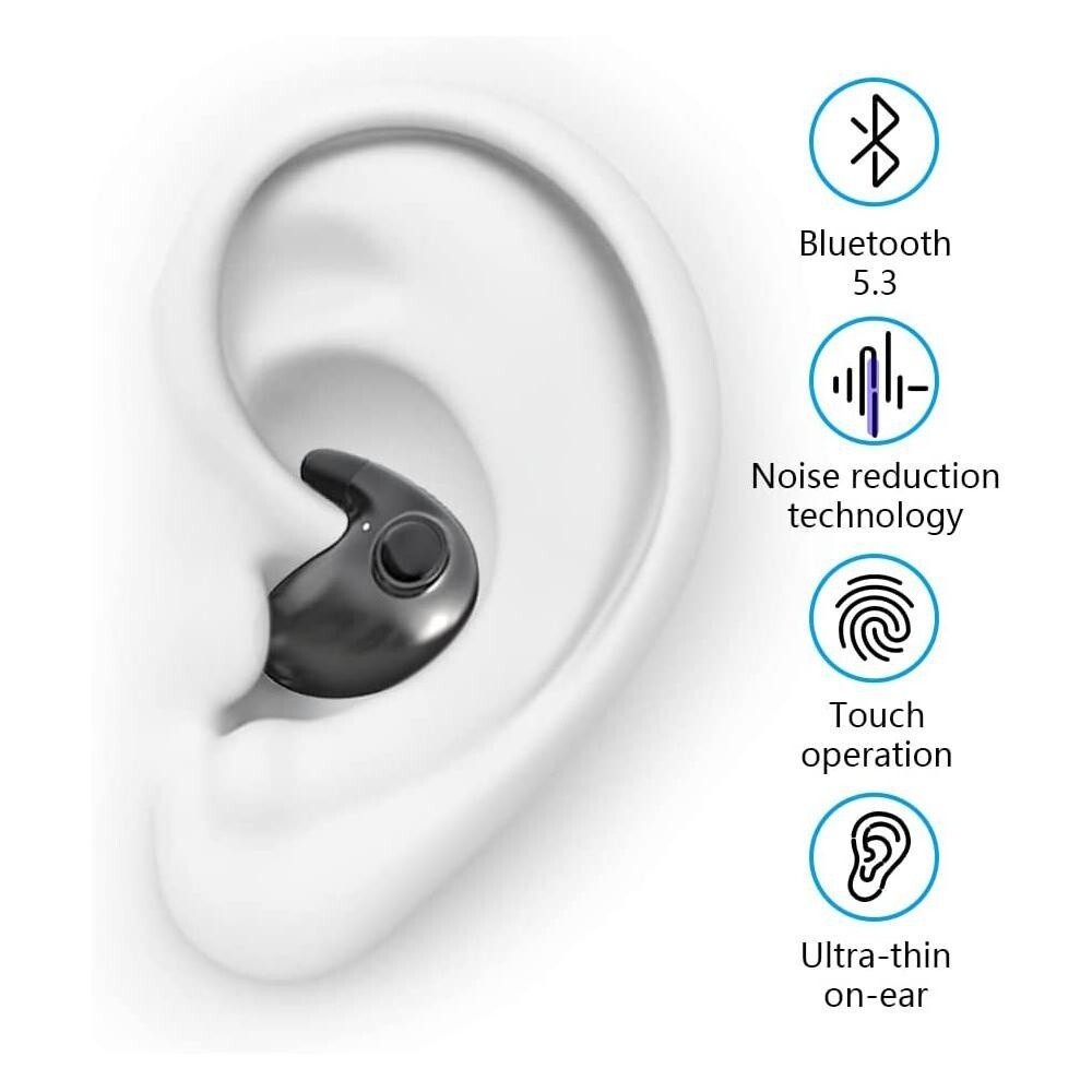 Bluetooth 5.3 Wireless Earphone Invisible Earbud Waterproof Headset For iPhone