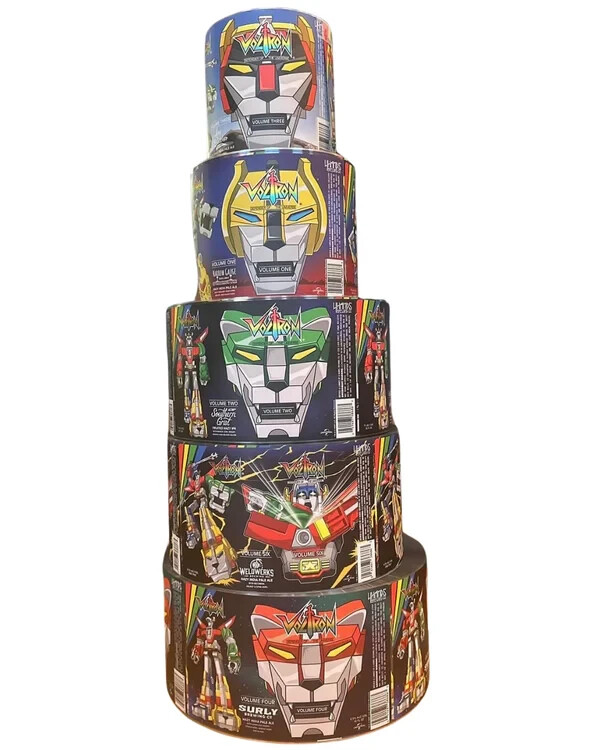 Set of 5 4 hands brewing Voltron beer can labels/stickers