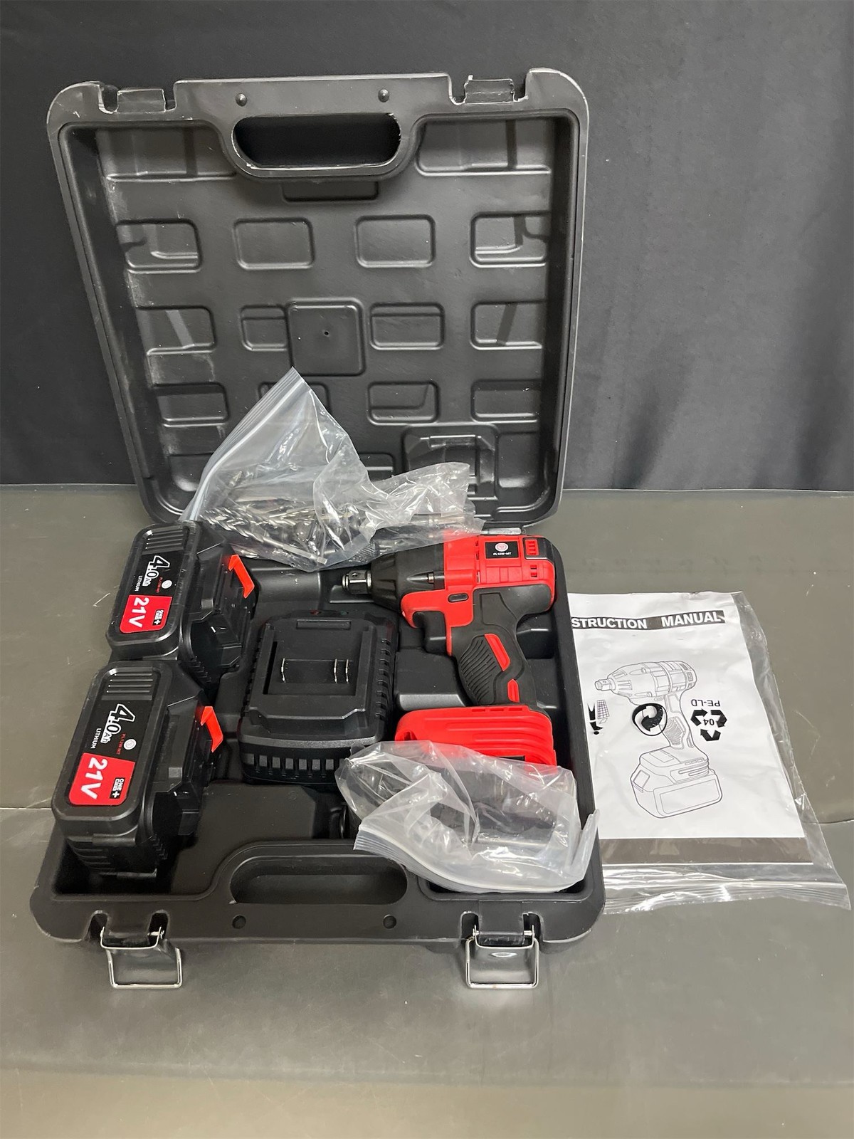 Cordless Impact Wrench Kit 1/2 inch,Electric Powerful Brushless Motor 20V Max Re