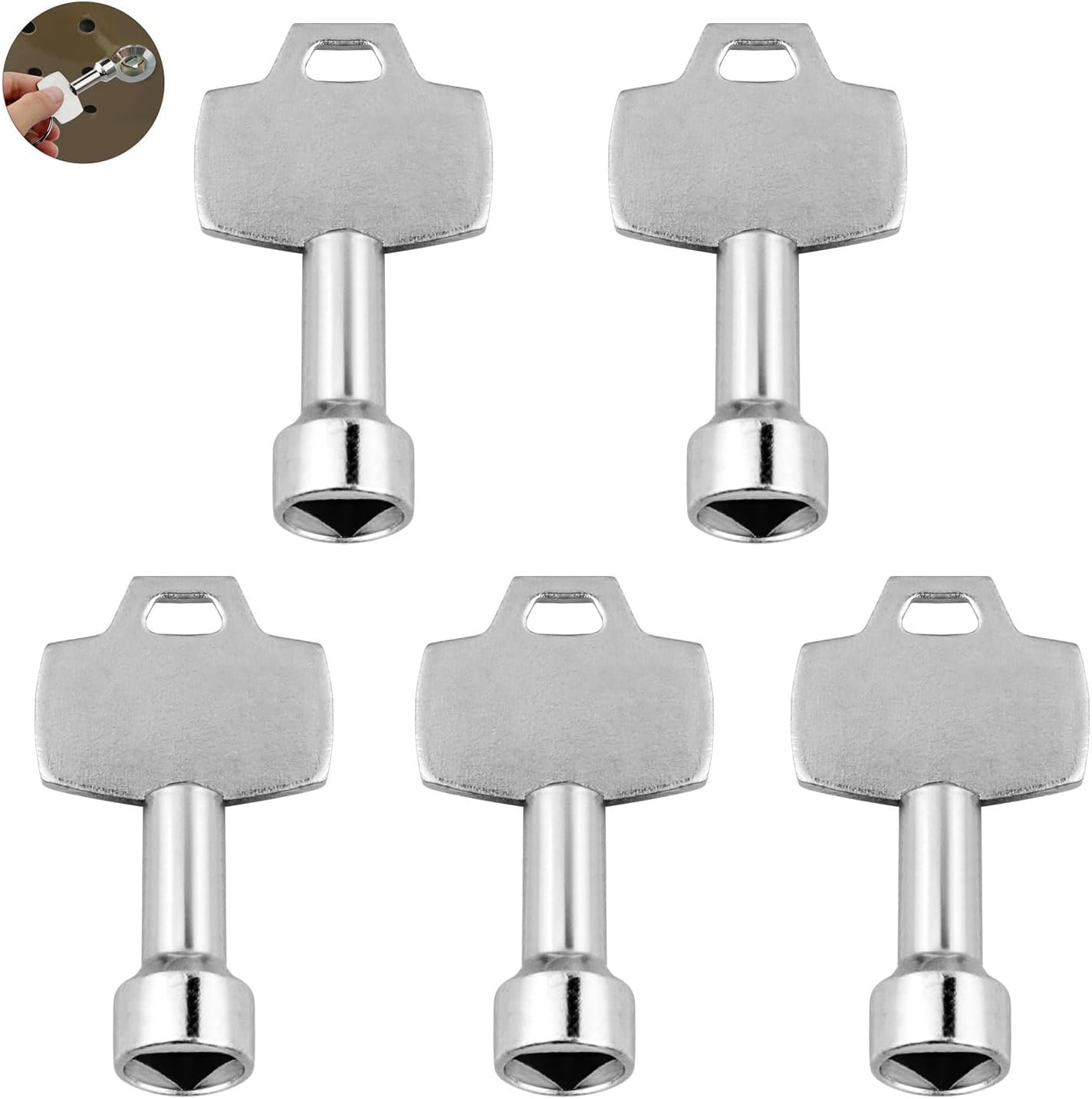 5 Pack Trash Can Key Utility Keys Triangular Socket Key Electrical Cabinet Key T