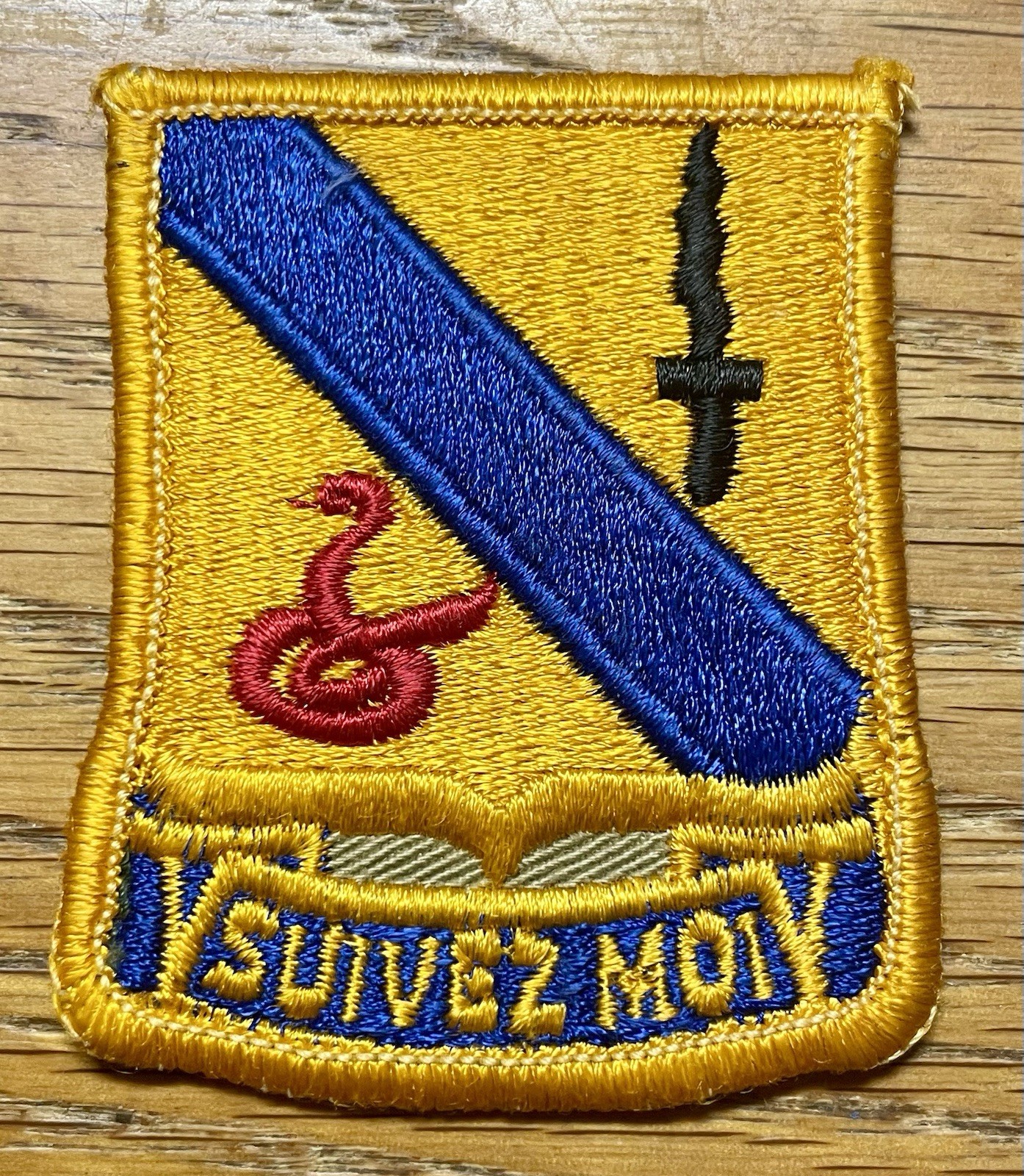 ORIGINAL 1967-1972 US 14th ARMORED CAVALRY REGIMENT PATCH - MERROWED EDGE