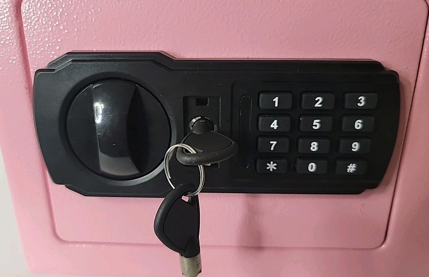 Intelligent Electronic Safe, Pink, Some Paint Touch-up (See Pictures), 2 Keys