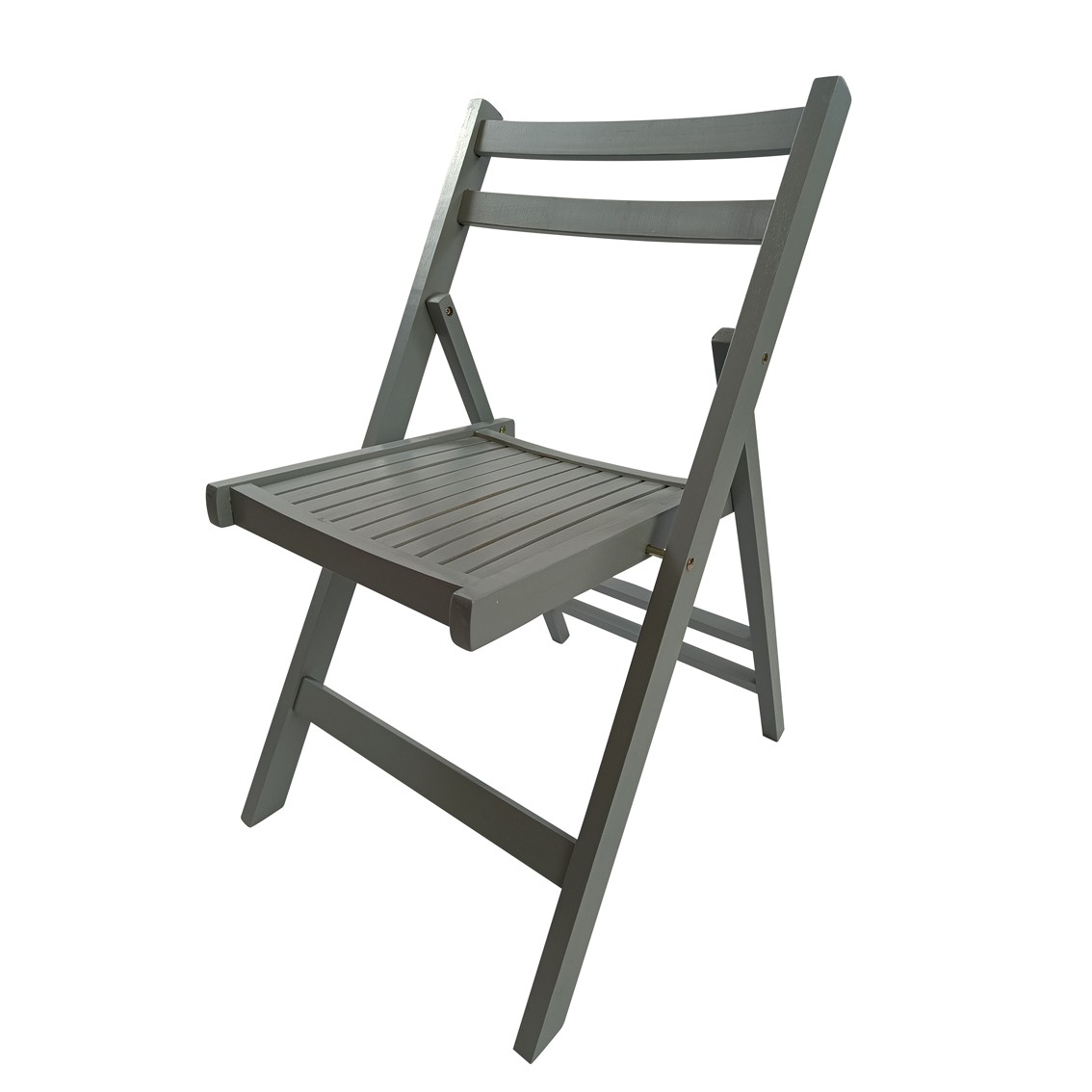Set of 4 Folding Chair Event Chair Furniture Slatted Wood Gray