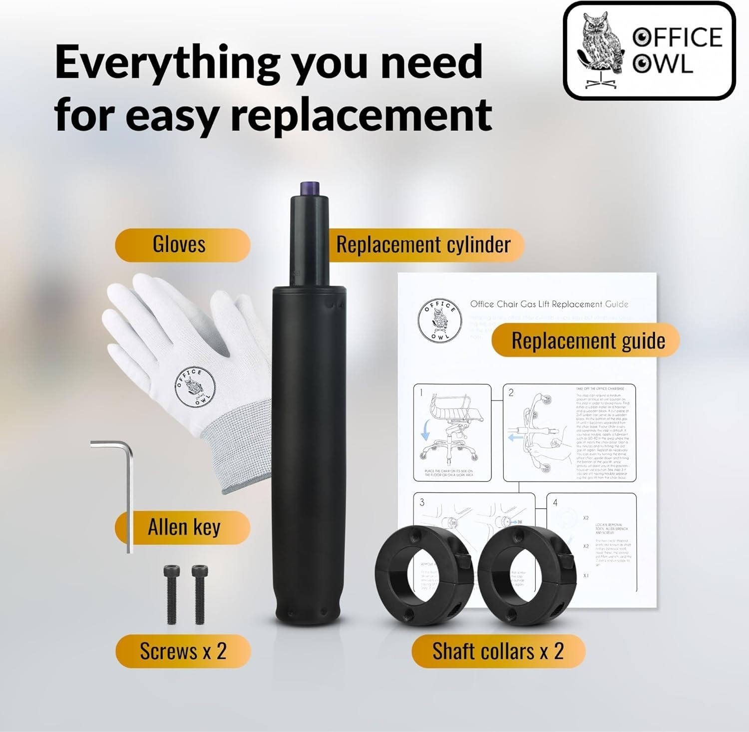 Upgrade Your Desk & Gaming Chairs: Class 4 Gas Cylinder Replacement Kit Included