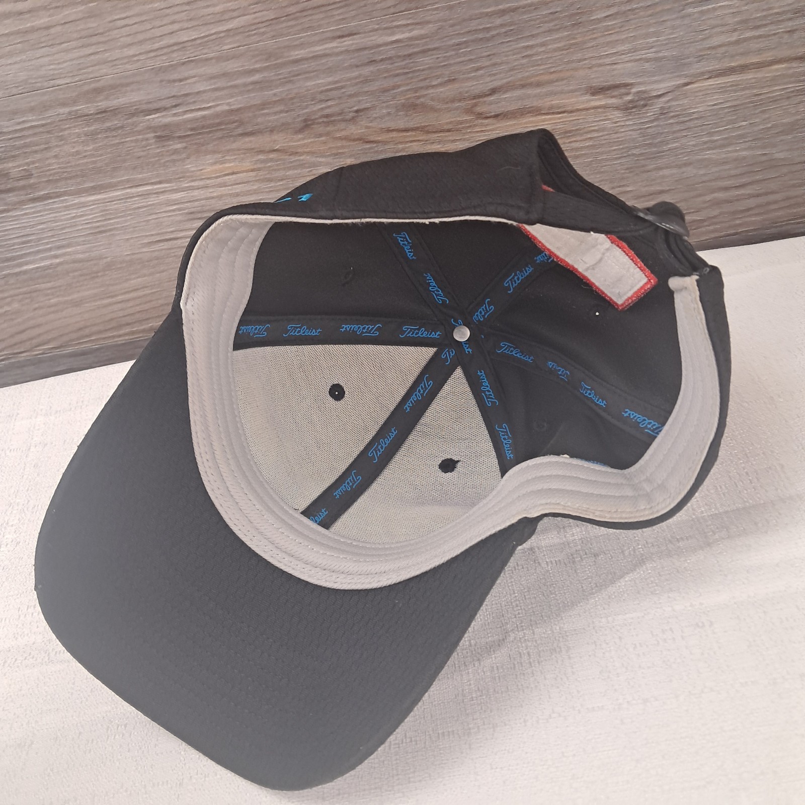 Footjoy FJ Titleist Pro V1 Hat Fitted Size Adjustable Blue Black Golf Cap