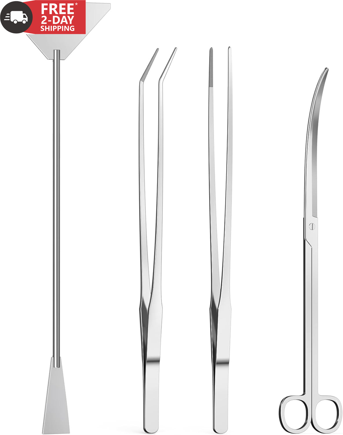 4Pcs Aquascaping Tools, Jeimier Aquascape Kit, Long and Strong Aquarium Tweezers