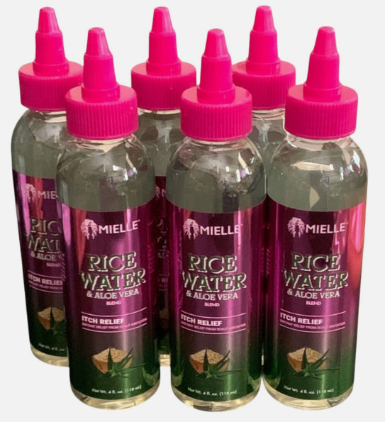 Lot of 6 Mielle Hair Itchy Relief Rice Water Aloe Vera Blend 4 Fl Oz 118 Ml Each
