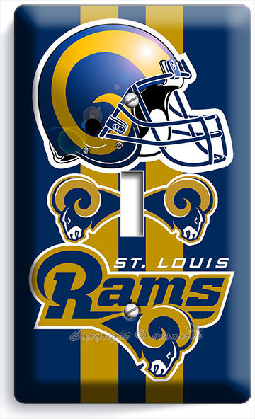 ST LOUIS RAMS FOOTBALL TEAM SINGLE LIGHT SWITCH WALL PLATE MAN CAVE SPORTS DECOR