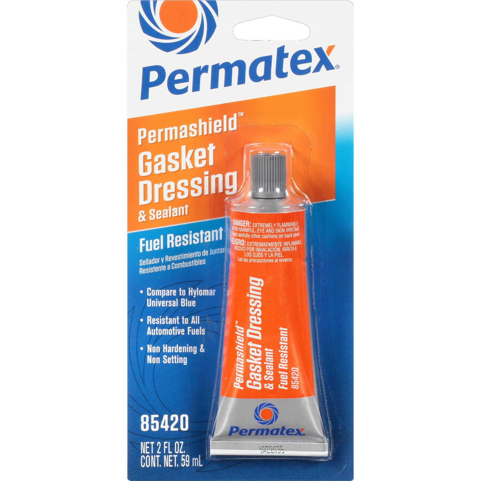 Permatex 85420 Permashield Fuel Resistant Gasket Dressing & 2 Ounce, Orange
