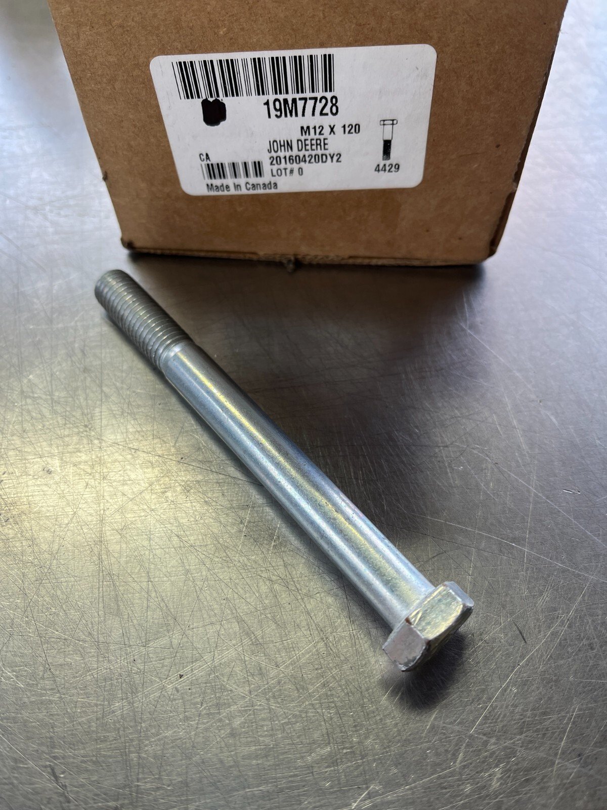 19M7728  GENUINE  OEM  John Deere Original Equipment  CAP SCREW BOLT
