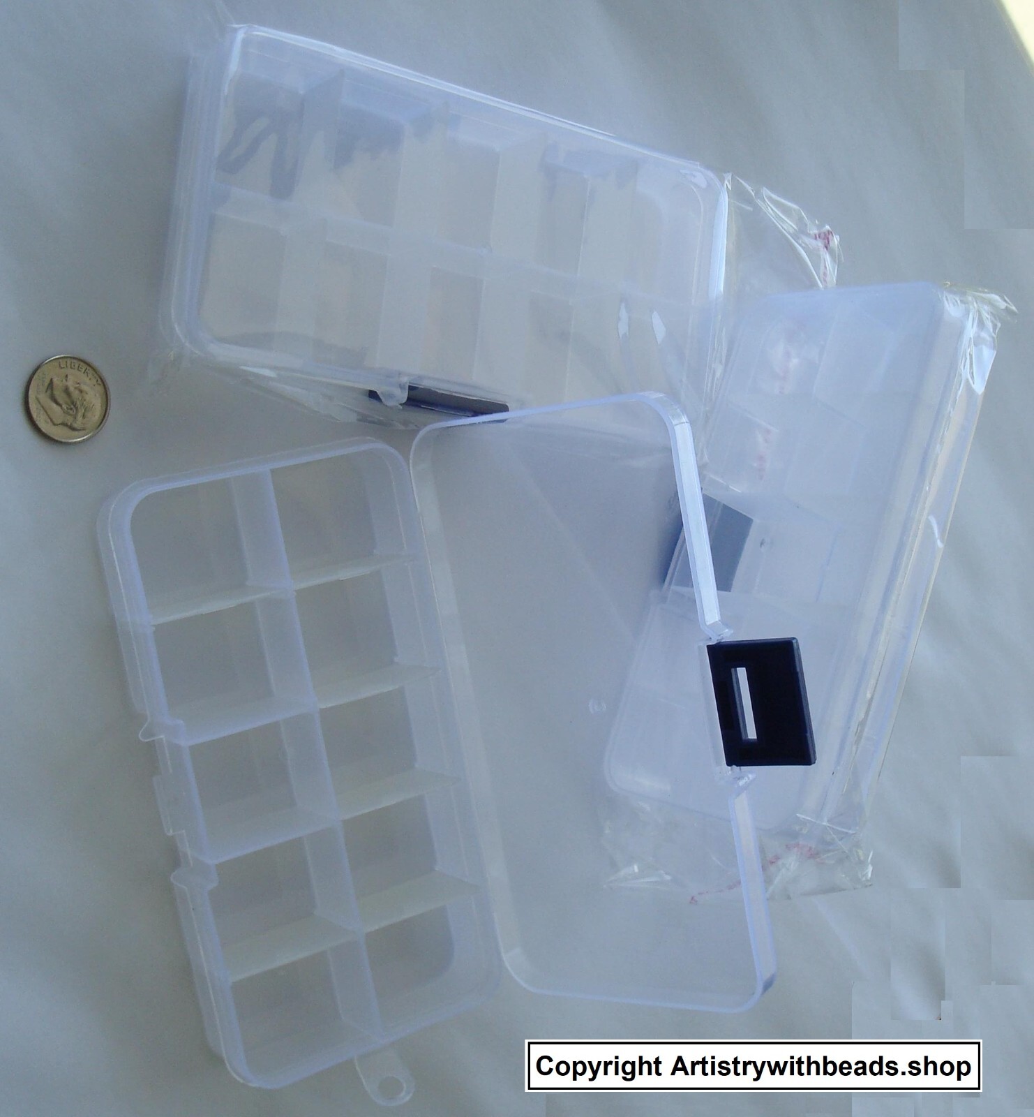 3 Bead storage fishing sew craft bead containers 10 storage slots each cr006b