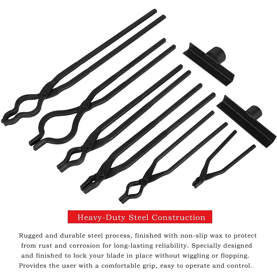 8Pcs Knife Making Tong Expert Replacement Tongs Blacksmith Starter Tool Hook Jig