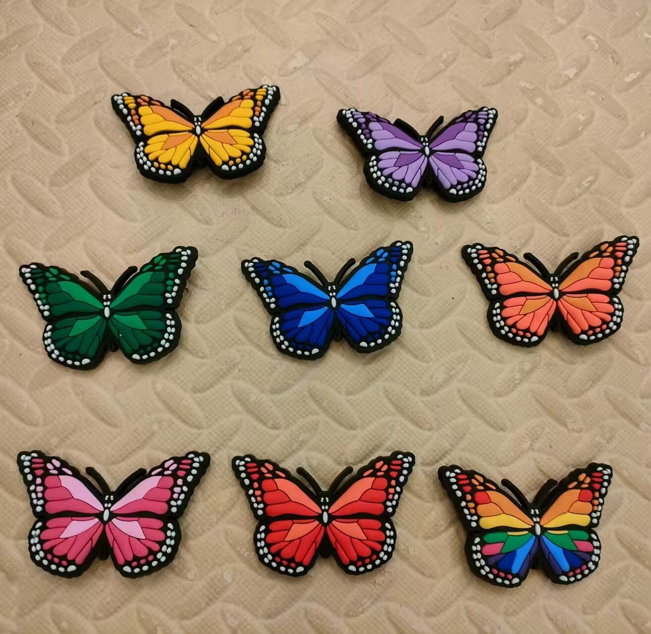 Colorful Butterfly Luxury High Quality EVA Silicone Beach Charm Bogg for Handbag