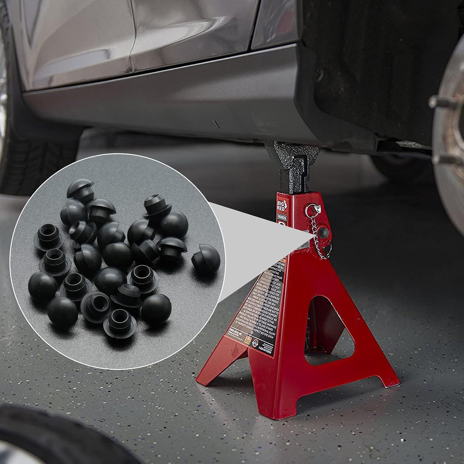 12PCS 8mm (5/16") Floor Bottle Jack Plugs Black Jack Oil Filler Plug Rubber P...