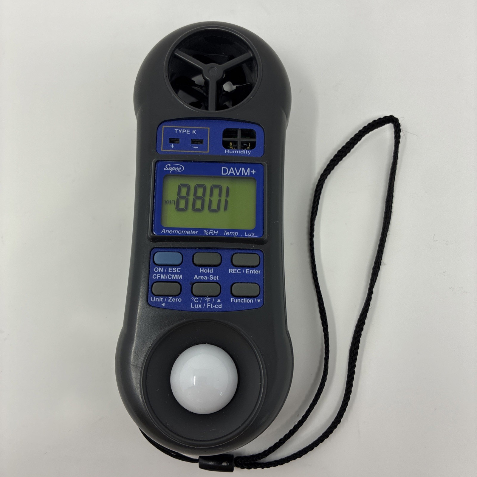 Supco DAVM+ Digital Air Flow Meter Vane Anemometer Thermometer