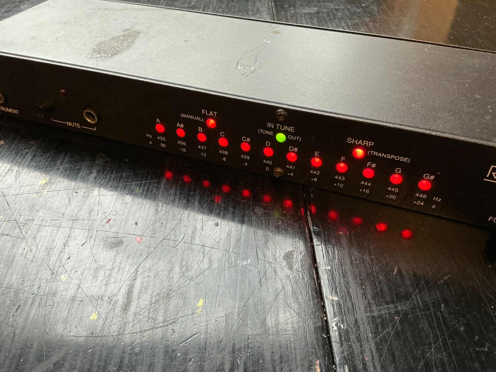 Sabine RT-1600 Rack Tuner ~ Flat In-Tune Sharp ~ Transpose