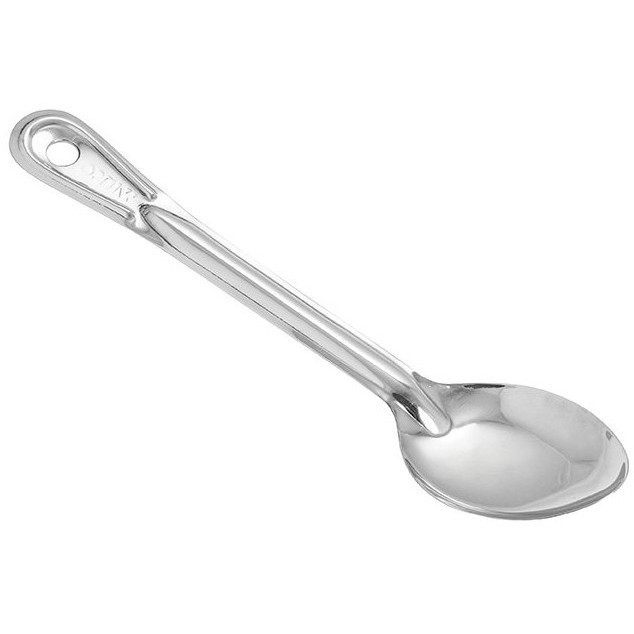 Winco 18/8 Stainless Steel Solid Basting Spoon 11.3" L x 2.6" W x .1" H, 1/Each