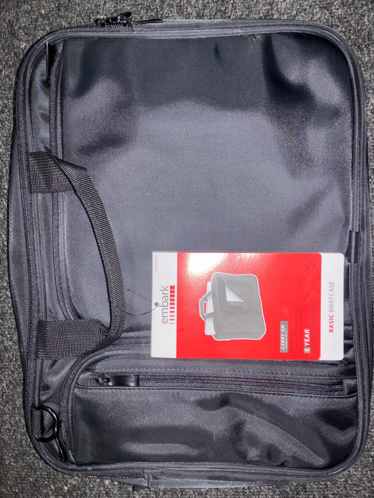Embark Professional Black Messenger Laptop Briefcase Shoulder Strap New